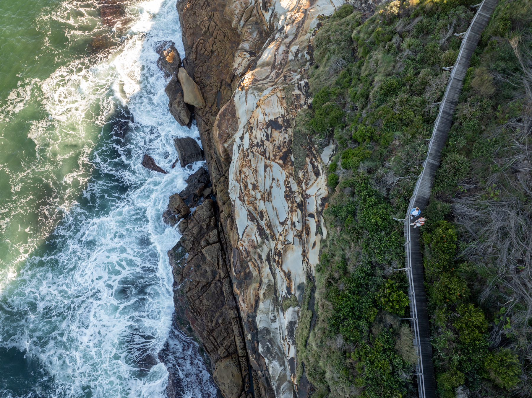 Done photo of walking track along cliff edge at Bouddi National Park