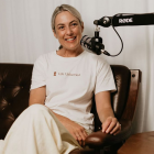 Life Unhurried co-founder Celeste Mitchell wearing the Life Unhurried Logo Tee